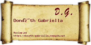 Donáth Gabriella névjegykártya