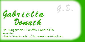 gabriella donath business card